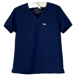 Figs Scrub Top Women's Size M Catarina One-Pocket Navy Blue Technical Collection